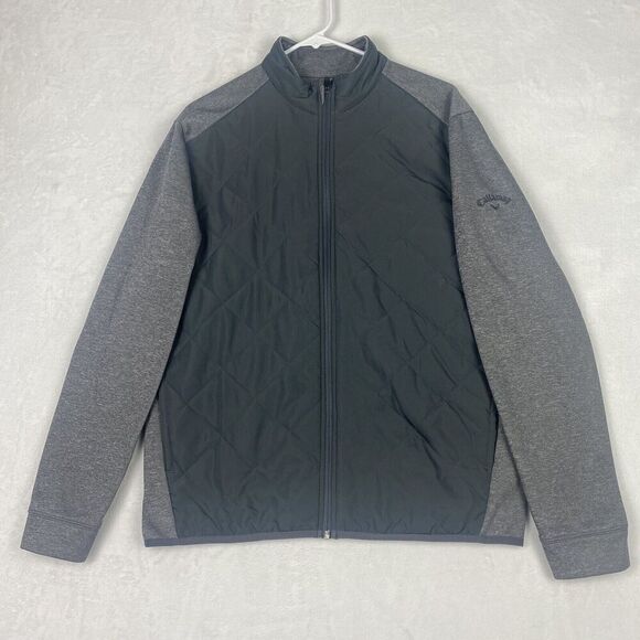 Callaway Weather Series Golf Jacket Mens Medium Gray Full Zip Pockets - Picture 1 of 9